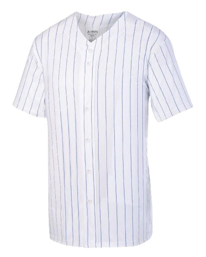 Augusta 1686 Youth Pinstripe Full Button Baseball Jersey