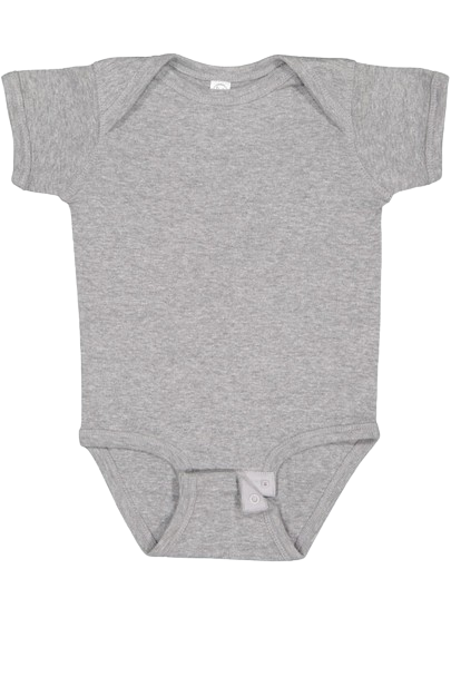 Rabbit Skins 4400 Infant Baby Rib Bodysuit - Heather