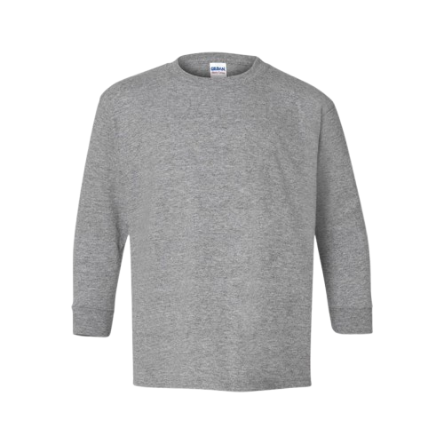 Gildan 5400B Youth Heavy Cotton Long Sleeve T-shirt (Sport Grey)