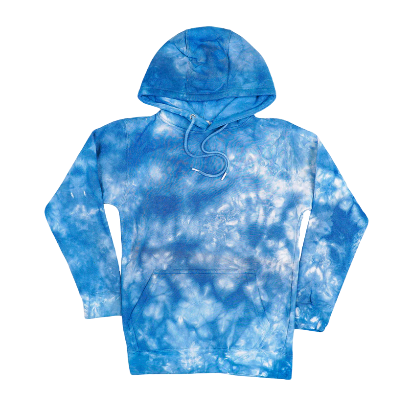 Printees Unisex Tie Dye Hoodie Royal Cloudy