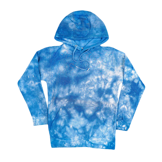 Printees Unisex Tie Dye Hoodie Royal Cloudy