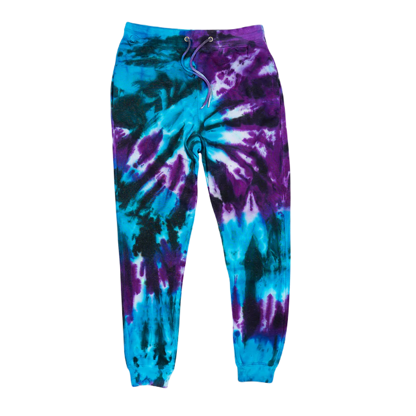 Printees Unisex Tie Dye Jogger Pant 8.25 Oz Team Purple