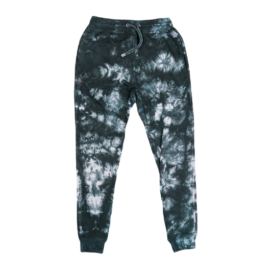 Printees Unisex Tie Dye Jogger Pant 8.25 Oz Black Cloudy