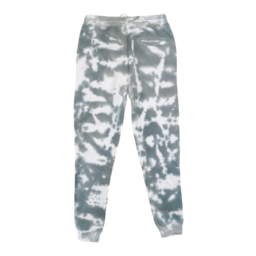 Printees Unisex Tie Dye Jogger Pant 8.25 Oz Grey Cloudy