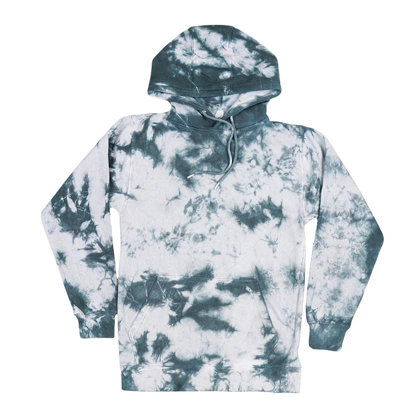 Printees Unisex Tie Dye Hoodie Black Cloudy