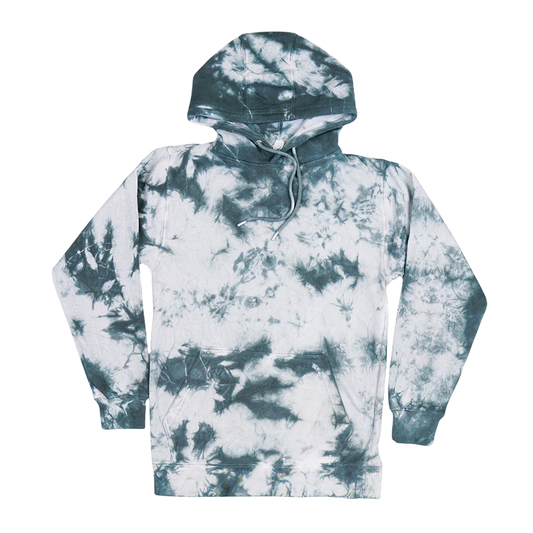 Printees Unisex Tie Dye Hoodie Black Cloudy